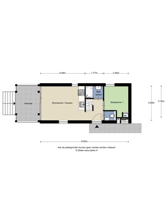 Floorplan - Zeedijk 24-038, 4504 PN Nieuwvliet
